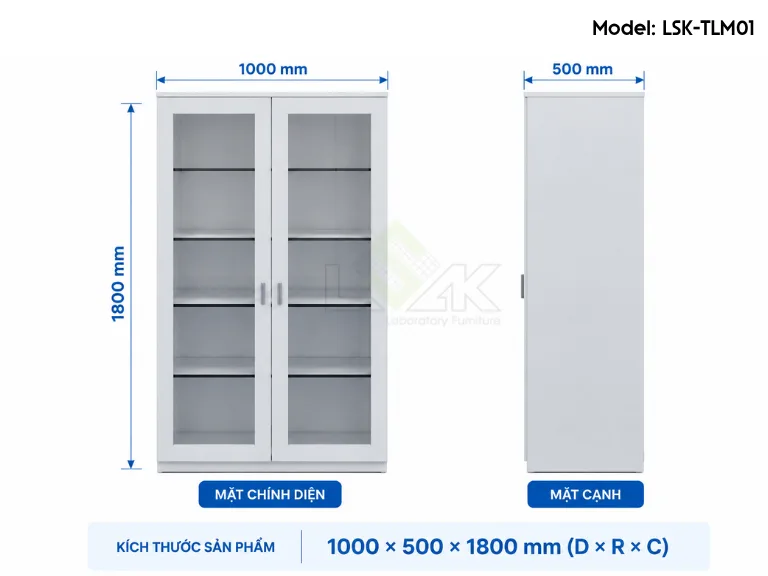 Tủ đựng dụng cụ phòng thí nghiệm ngăn tầng HPL -1