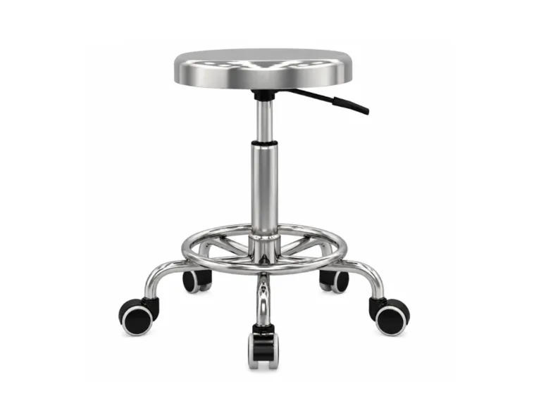 Ghế inox phòng thí nghiệm có bánh xe