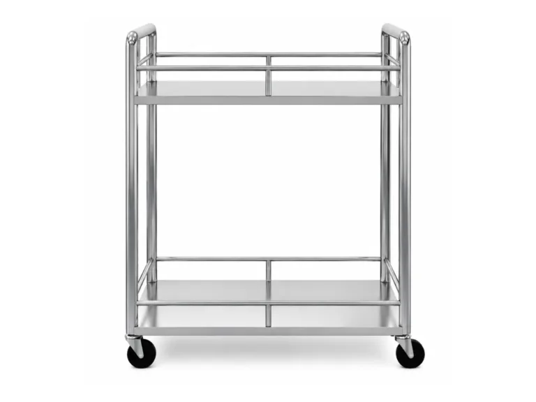 Xe đẩy inox 304 phòng thí nghiệm 2 tầng