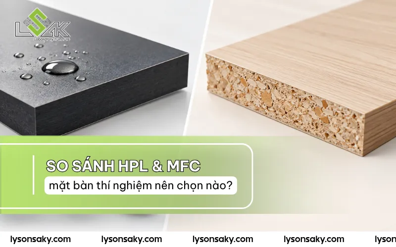 Phenolic HPL vs Melamine: So Sánh HPL Và MFC, Mặt Bàn Thí Nghiệm Nên Chọn Vật Liệu Gì?