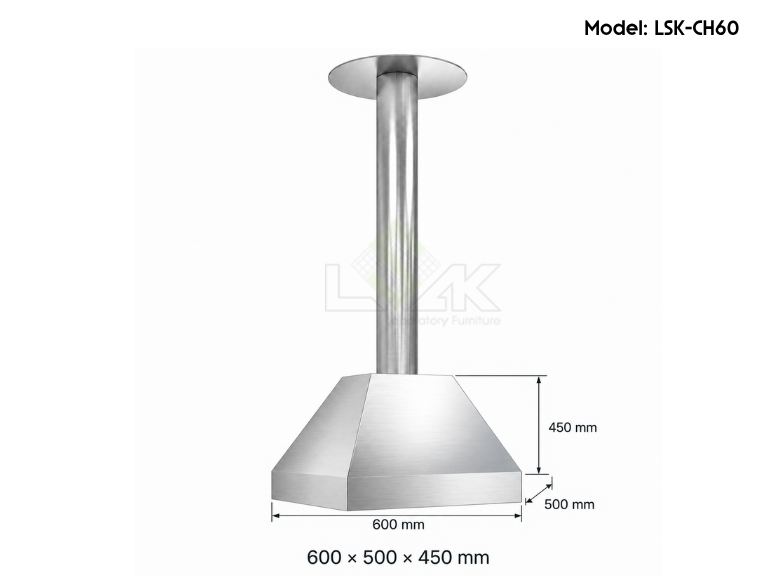 Chụp hút inox phòng thí nghiệm cố định LSK-CH60
