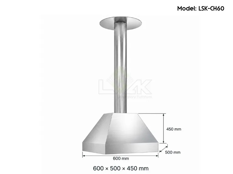 Chụp hút inox phòng thí nghiệm cố định LSK-CH60